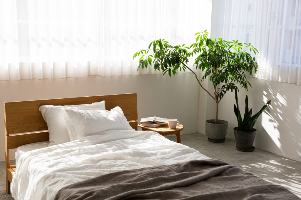 睡眠の環境と質を高めるためのベットルームのイメージ写真